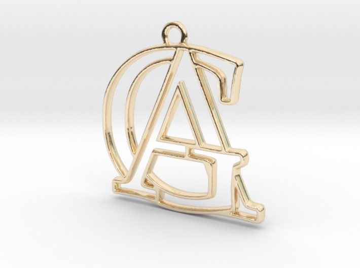 Monogram with initials A&amp;G 3d printed