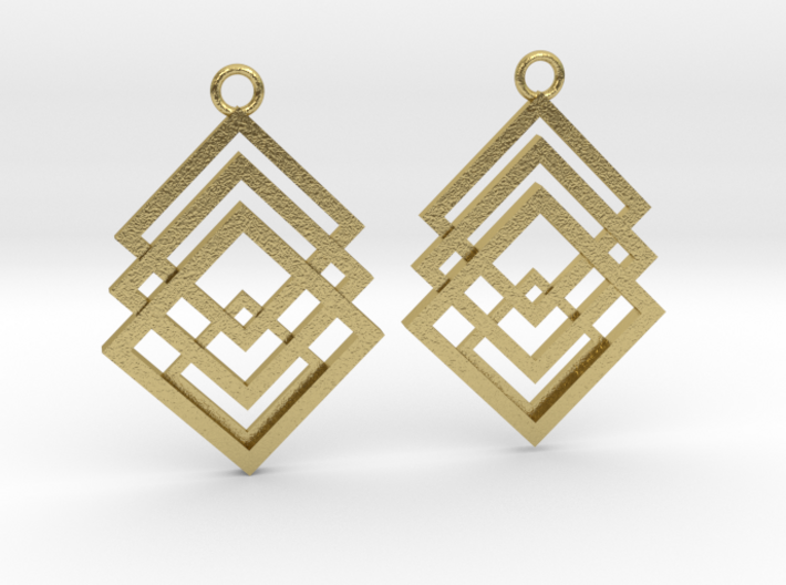 Geometrical earrings no.1 3d printed