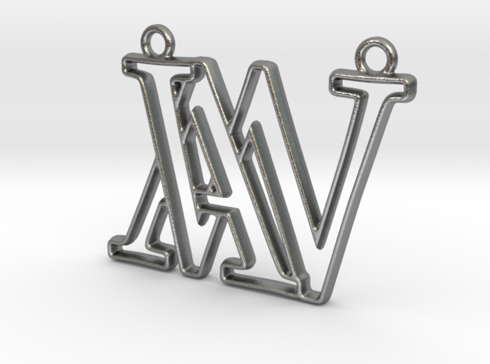 Monogram with initials A&amp;W 3d printed