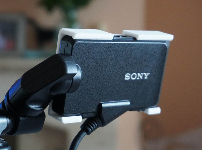 FS5 Clip On Screen Protector V3 3d printed Actual printed protector fitted to a Sony PXW-FS5