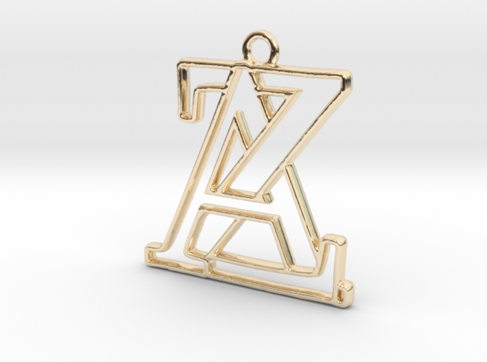 Monogram with initials A&amp;Z 3d printed