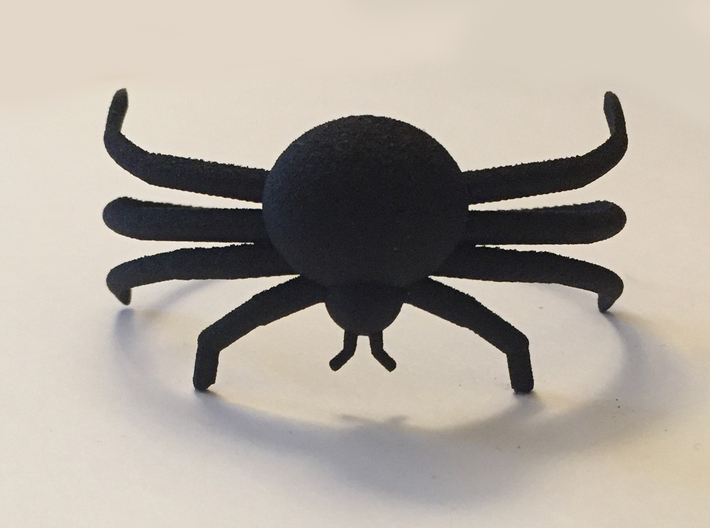 Black Spider Bracelet 3d printed