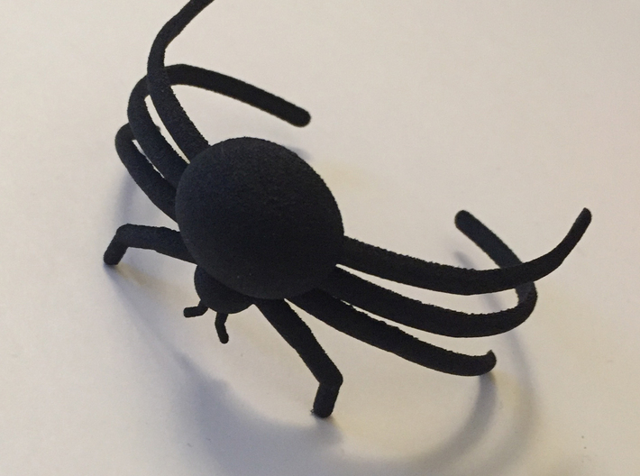 Black Spider Bracelet 3d printed 