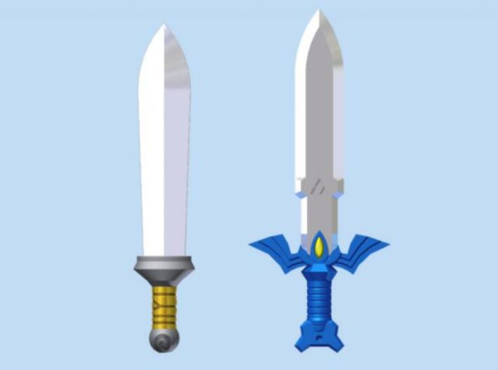 Toon Sword Pack 3d printed Render