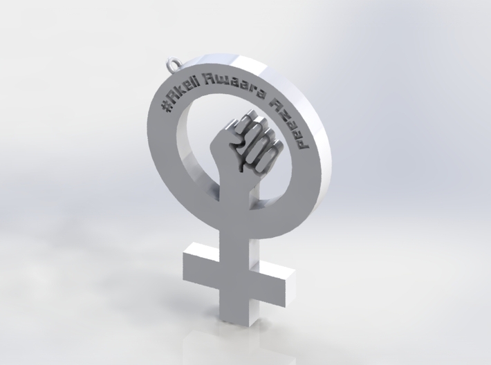 feminismPENDANT 3d printed 