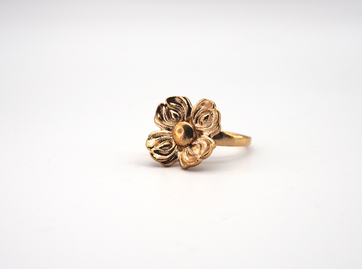 Floral Spinner Ring 3d printed