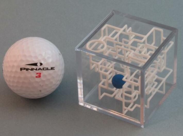 "Bare Bones" Two-Pack - Rolling Ball Maze in Case 3d printed Maze with Golf Ball