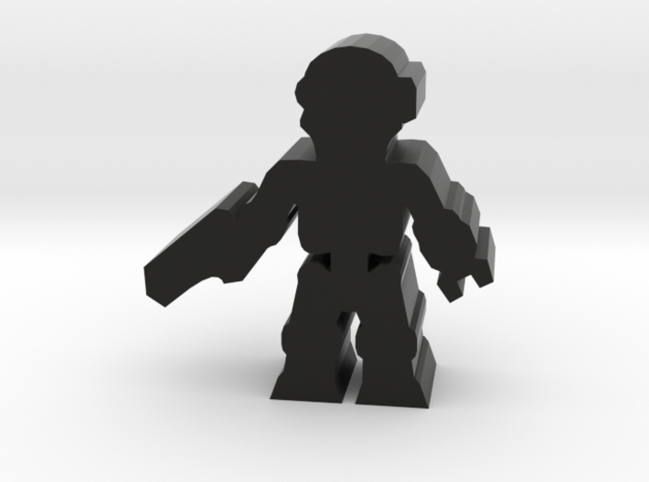 Game Piece, Killer Robot, standing, pistol 3d printed