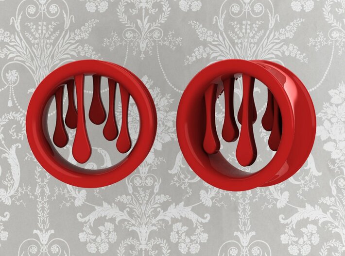 1 Inch Bleeding Tunnels 3d printed Available in multiple sizes!