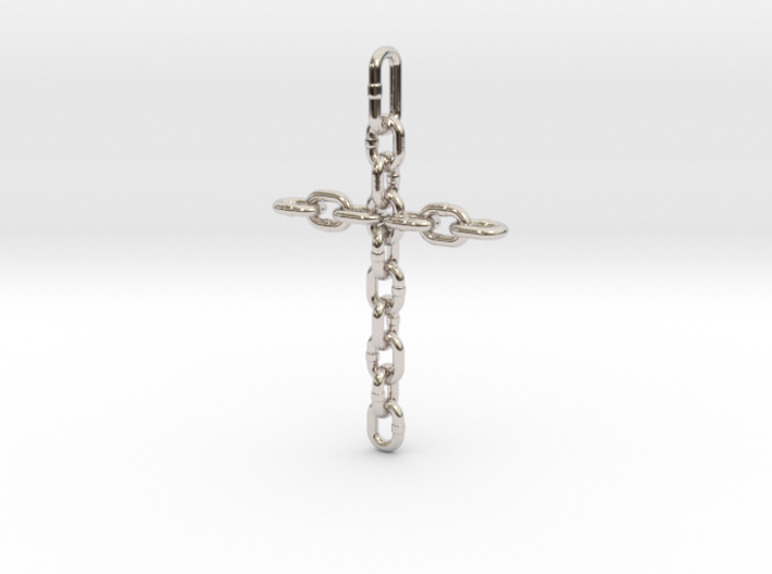 Chain Cross Pendant - Christian Jewelry 3d printed