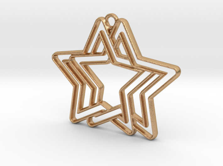 Double stars intertwined 3d printed