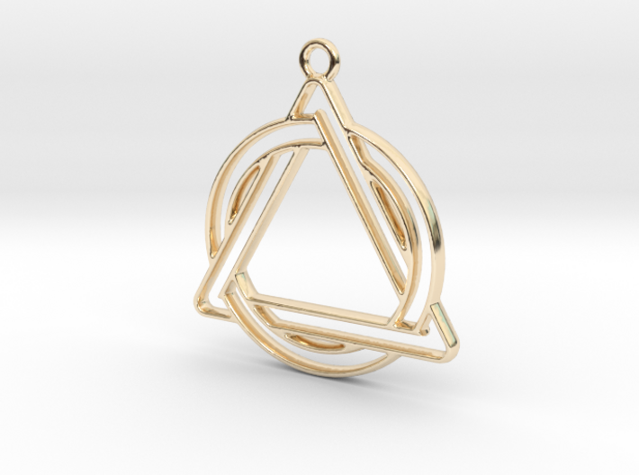 Circle and triangle intertwined 3d printed