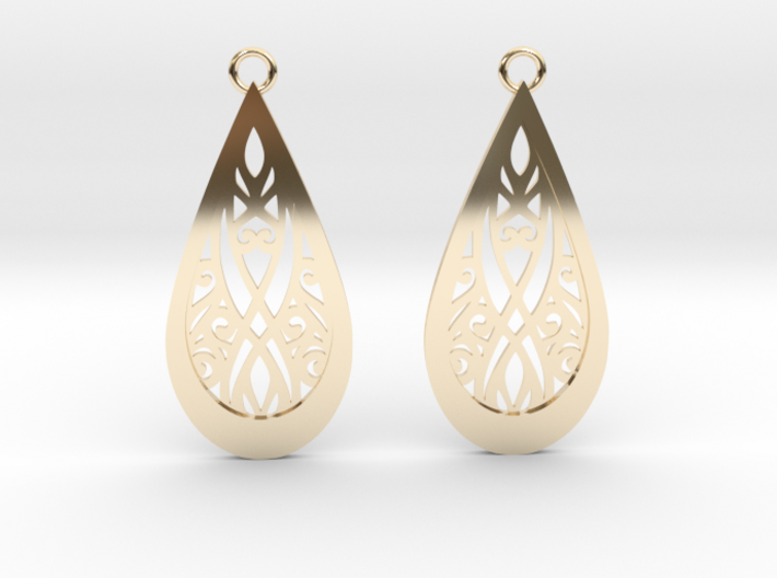 Elven earrings 3d printed