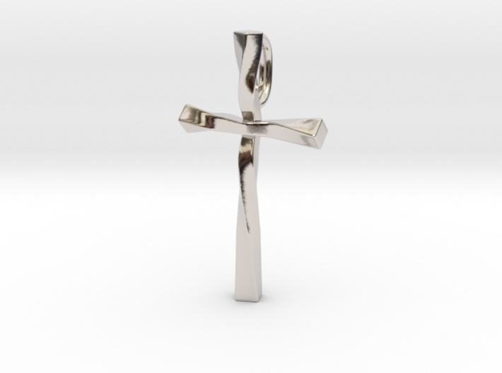 Twist Cross Pendant - Christian Jewelry 3d printed