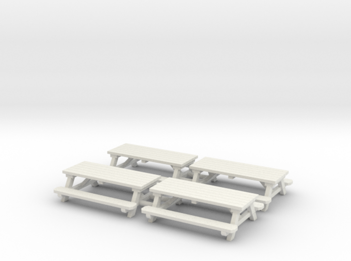 Picnic Tables 01. HO scale (1:87) 3d printed