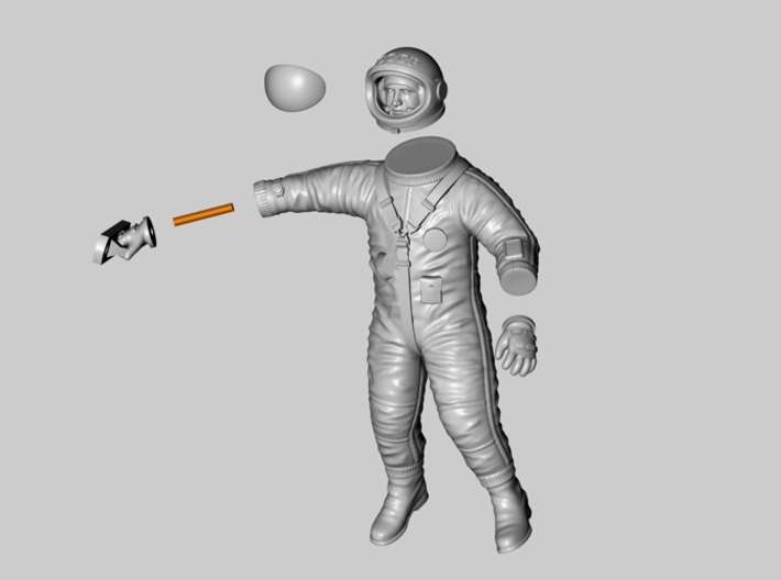 Cosmonaut Alexey Leonov ( 29cm Figure / Hoses) 3d printed 