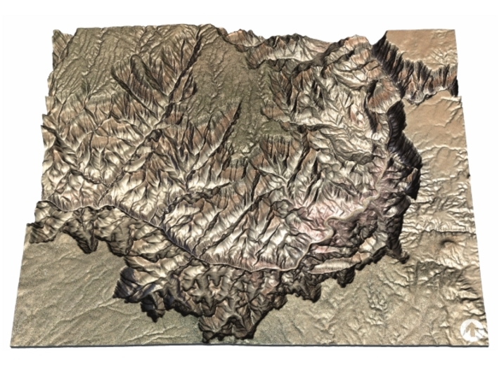The Grand Canyon Map, North &amp; South Rim 3d printed