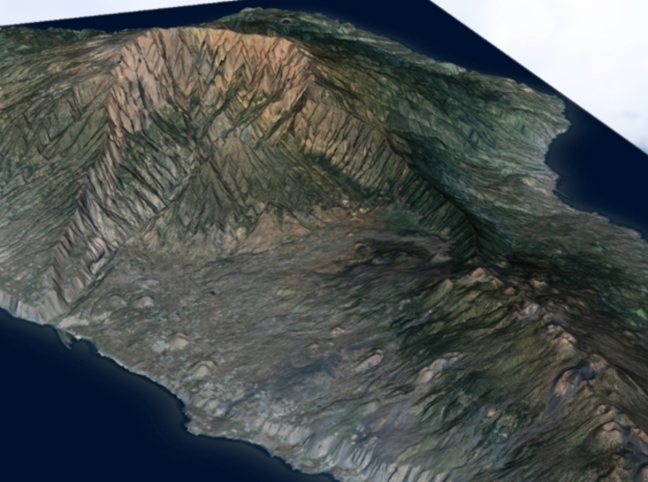 La Palma Map, Canary Islands - Large 3d printed