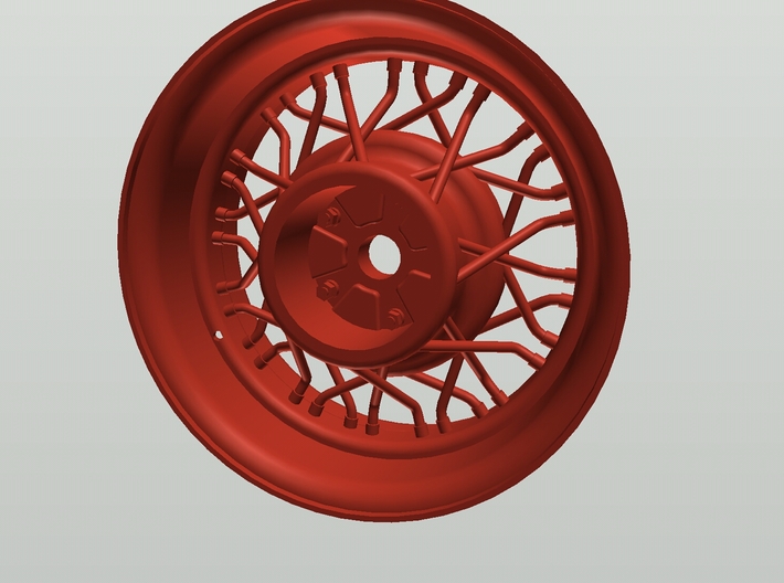 Ford "Bent Spoke Kelsey" wire wheel 3d printed 