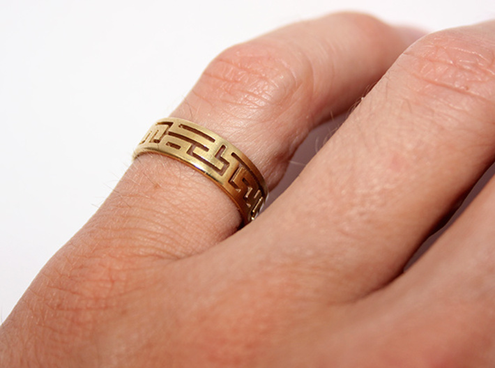 Maze ring size 7 3d printed 
