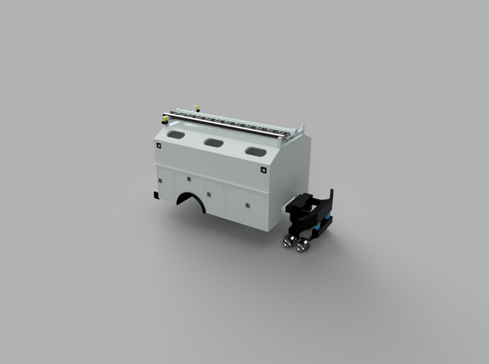 Crew - Line Truck 1-87 HO Scale 3d printed 