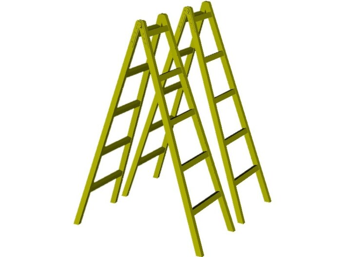 1/24 scale wooden foldable ladders x 2 3d printed