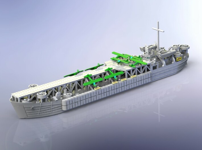 US LST 906 Princeton with aircraft deck 1/1250 3d printed 