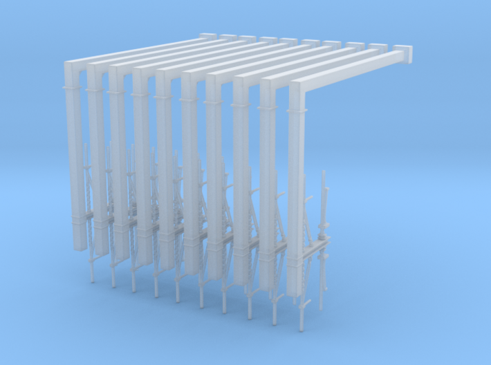 N Scale - Dble Track Staunchions 2 - 10 Pack 3d printed
