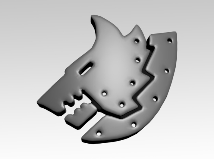 Metal Wolf Shoulder Icons x50 3d printed Product is sold unpainted.