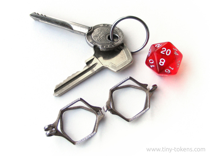 Dice Key Chain Ring 3D model 3D printable