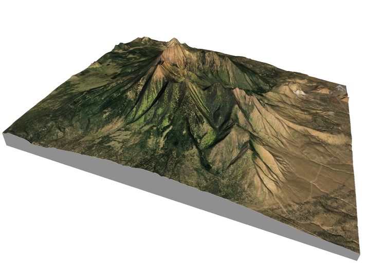 Humphreys Peak Map: 8&quot;x10&quot; 3d printed