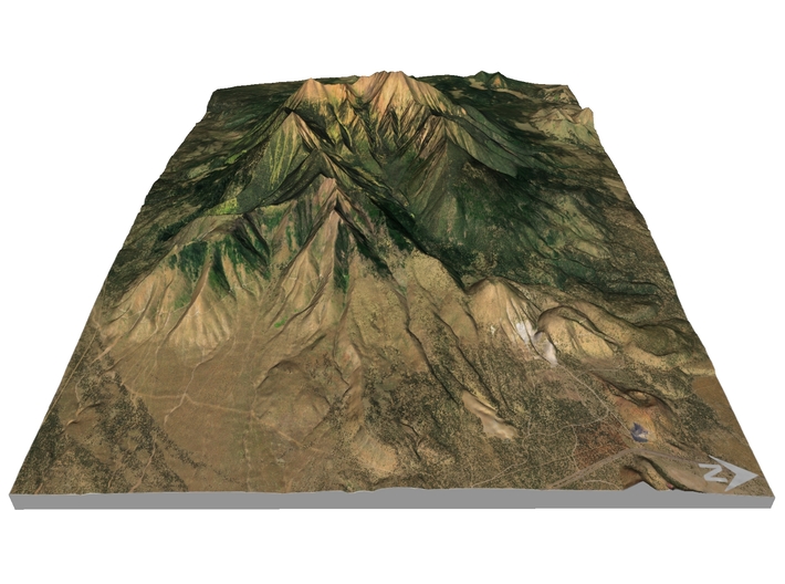 Humphreys Peak Map: 8"x10" 3d printed 