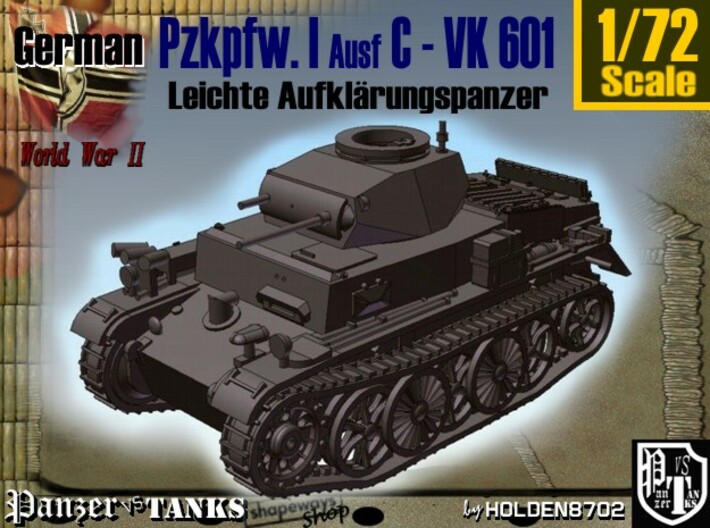 1-72 Pzkpfw I Ausf C -Vk 601 3d printed 