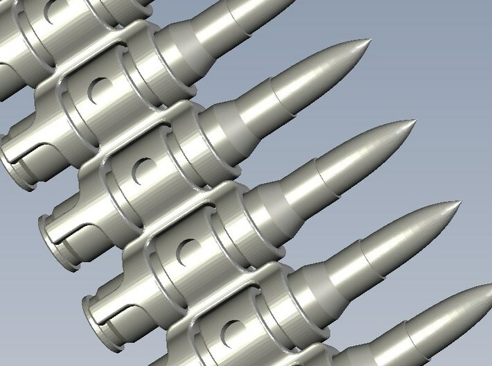 1/18 scale 7.62x51mm NATO ammunition x 50 rounds 3d printed 