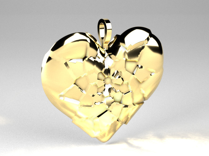 My Shattered Heart - Pendant 3d printed