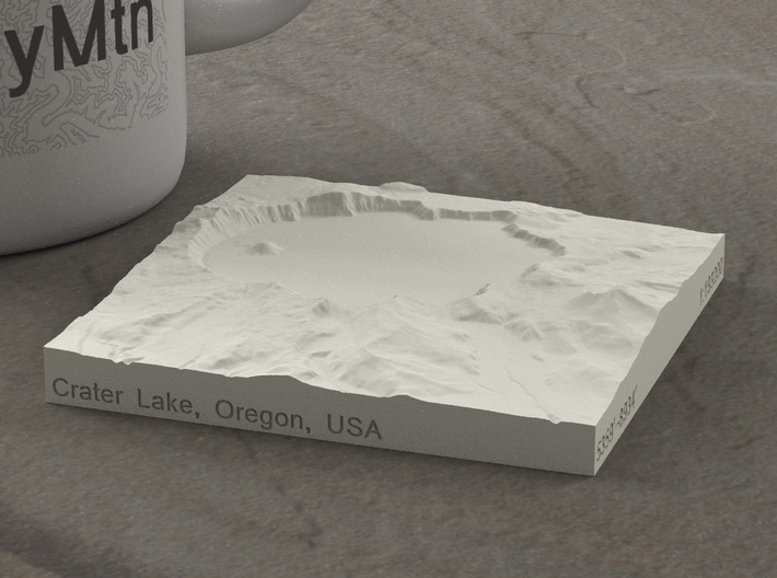 3'' Crater Lake, Oregon, USA, Sandstone 3d printed