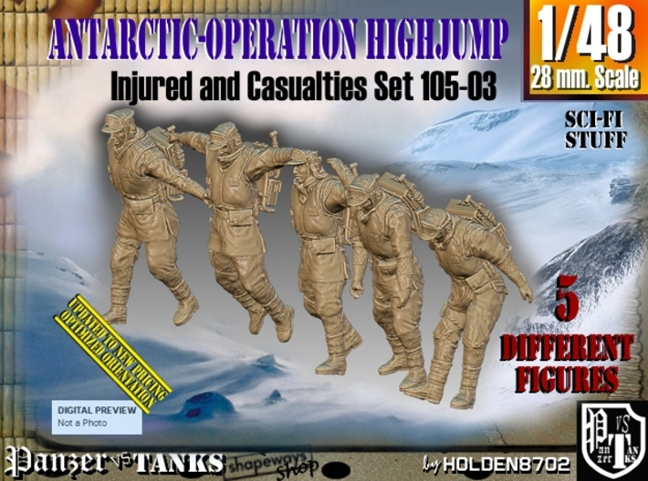 1/48 Antarctic Troops Set105-03 3d printed