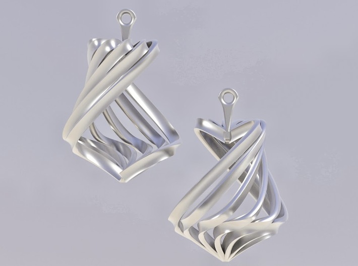 wave earrings 3d printed
