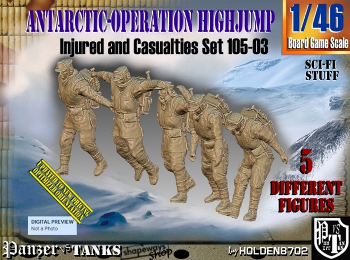 1/46 Antarctic Troops Set105-03 3d printed