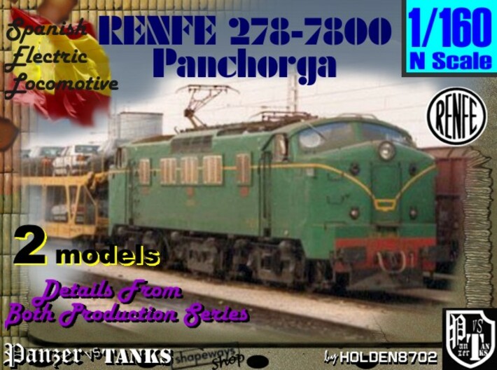 1-160 Renfe 7800 Panchorga Early + Late Types 3d printed 