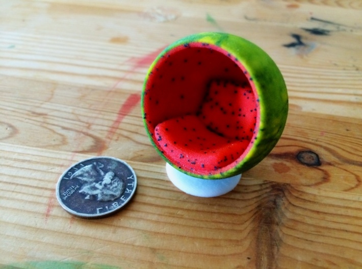 Bubble Chair: Watermelon (1:24 Scale) 3d printed 
