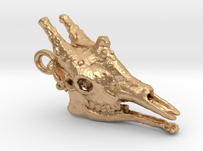 Giraffe Skull 30mm Pendant 3d printed
