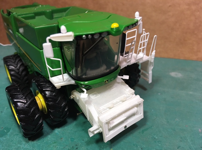(1) GREEN COMBINE DETAIL KIT - 2012 & NEWER 3d printed **NOTE: Picture also includes "(1) GREEN 2008 AND LATER FEEDERHOUSE" parts. **