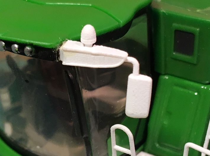 (2) GREEN COMBINE CAB STLYE MIRRORS 3d printed 
