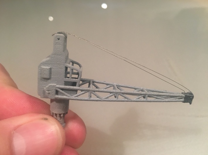 3 to ship crane, movable, 1:200 scale 3d printed assembled crane