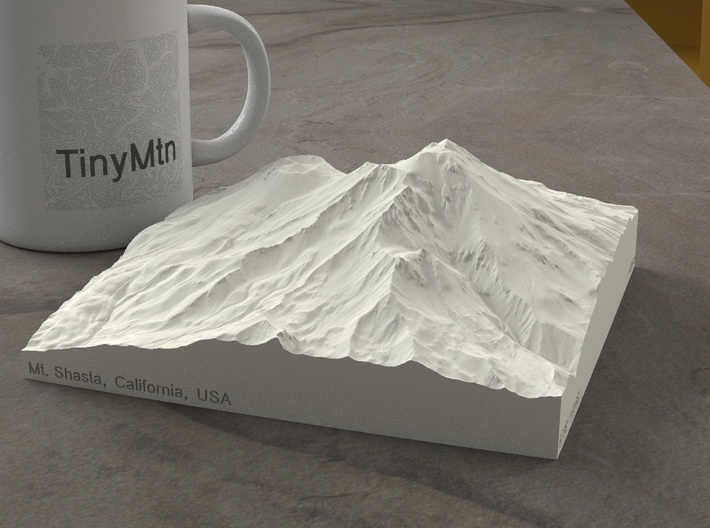 6'' Mt. Shasta, California, USA, Sandstone 3d printed 