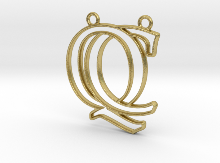 Initials C&amp;Q monogram 3d printed
