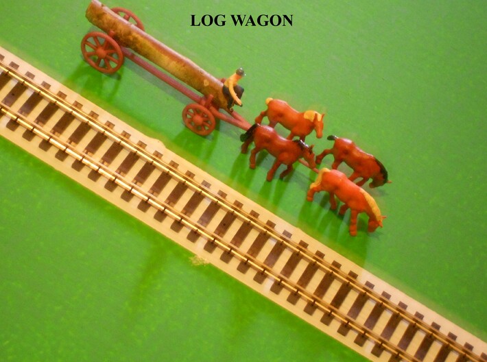 HO LOG WAGON 3d printed log wagon
