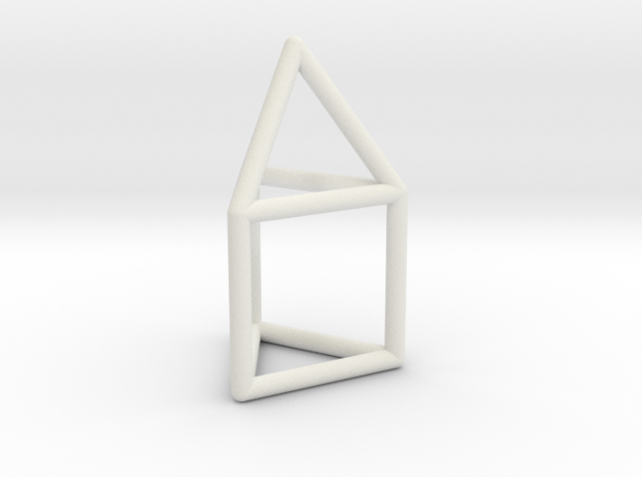 0737 J07 Elongated Triangular Pyramid E (a=1cm) #1 3d printed