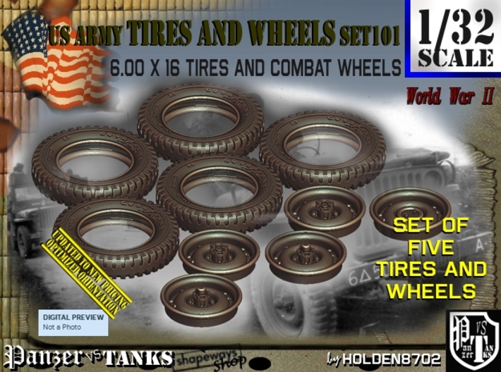 1/32 600x16 Tires+Wheels Set101 3d printed